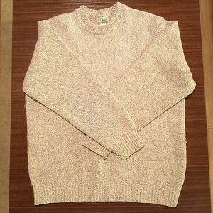 XL- Reg Mens L.L. Bean Vintage Cream Wool Sweater